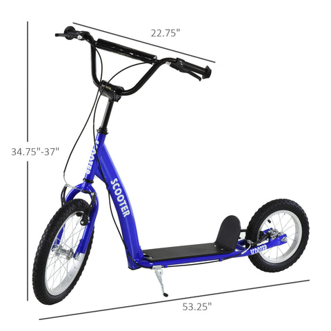 Kids Kick Scooter with Adjustable Handlebar and Inflatable Wheels
