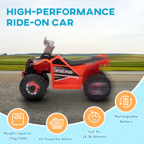 6V Electric Ride-On Toddler ATV Quad Toy Car