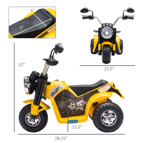 6V Battery Powered 3-Wheel Electric Ride-On Motorcycle for Kids