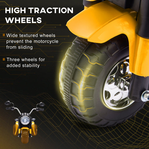 6V Battery Powered 3-Wheel Electric Ride-On Motorcycle for Kids