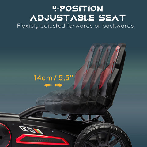 Kids Pedal Go Kart with Swing Axle and Shock-Absorbing Wheels