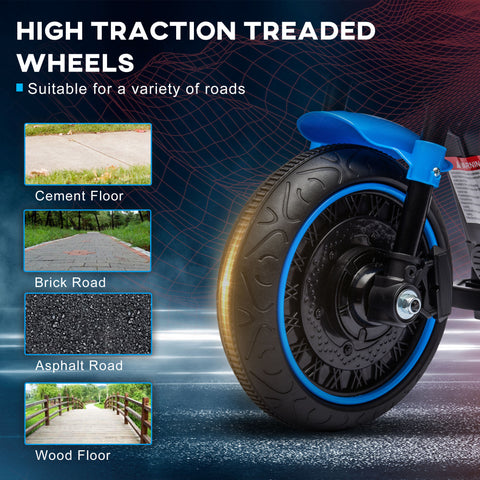 6V Kids Electric Ride-On Motorcycle with Training Wheels