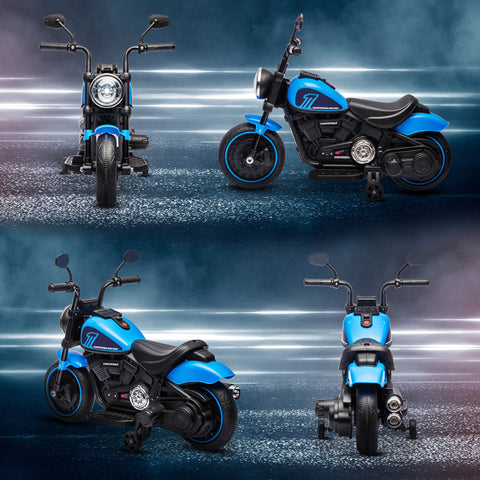 6V Kids Electric Ride-On Motorcycle with Training Wheels