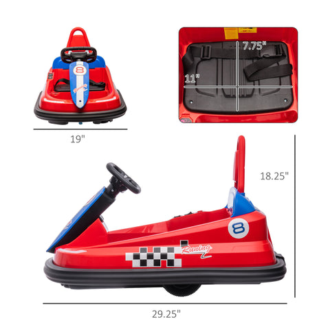 6V Electric Ride-on Bumper Car with 360-Degree Rotation