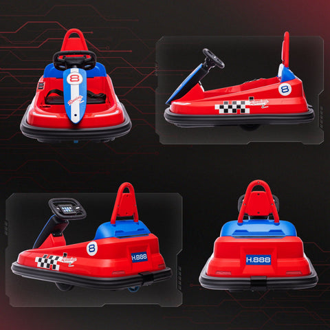 6V Electric Ride-on Bumper Car with 360-Degree Rotation