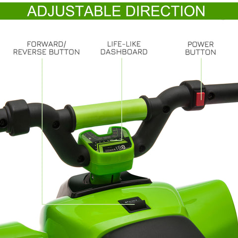 6V Electric Ride-on ATV Quad Toy for Toddlers