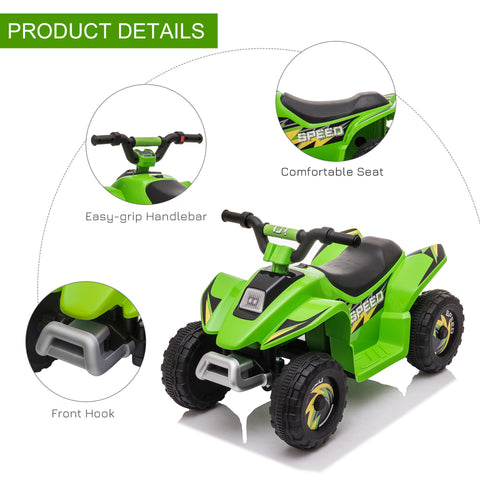 6V Electric Ride-on ATV Quad Toy for Toddlers