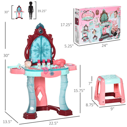 31-Piece Kids Vanity Set with Magic Mirror & Lights