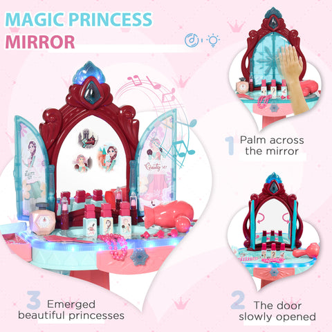 31-Piece Kids Vanity Set with Magic Mirror & Lights