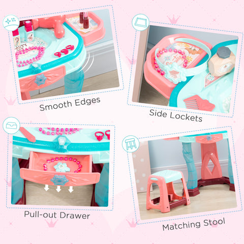 31-Piece Kids Vanity Set with Magic Mirror & Lights