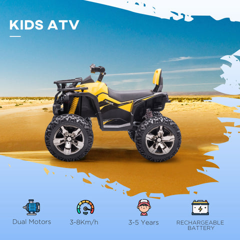 12V Kids Recharging Ride-On Electric ATV Quad with Headlights