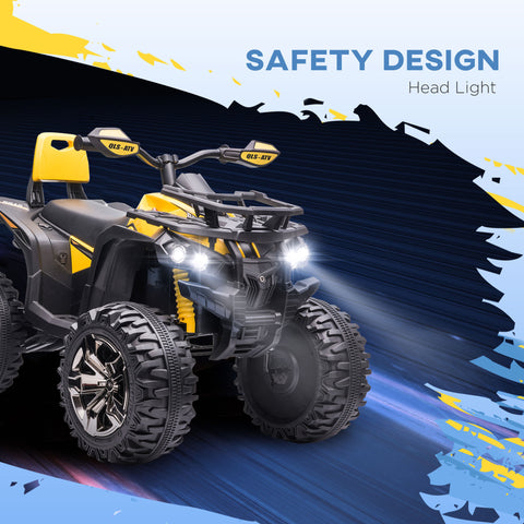 12V Kids Recharging Ride-On Electric ATV Quad with Headlights