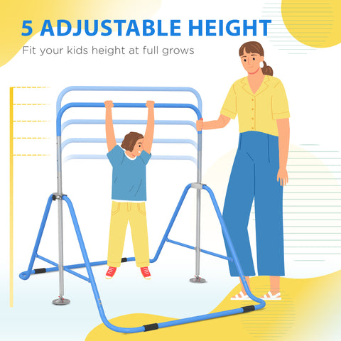 Adjustable Folding Gymnastics Bar for Kids