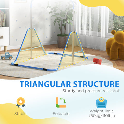 Adjustable Folding Gymnastics Bar for Kids