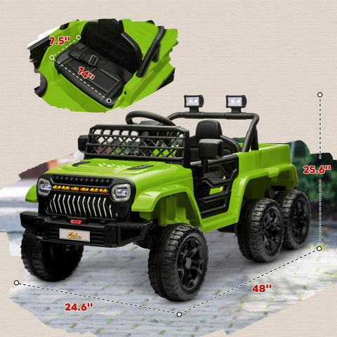 12V 4x4 Kids Electric Ride-on Car with Remote Control and Trailer