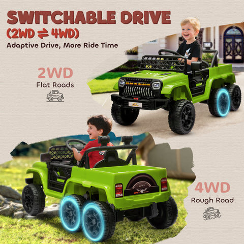 12V 4x4 Kids Electric Ride-on Car with Remote Control and Trailer