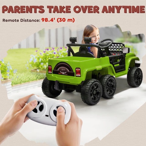 12V 4x4 Kids Electric Ride-on Car with Remote Control and Trailer