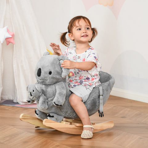 Kids Koala Ride-On Rocking Horse with Realistic Sounds