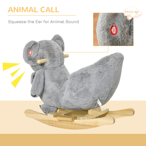 Kids Koala Ride-On Rocking Horse with Realistic Sounds