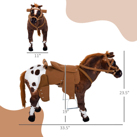 Plush Sound-Making Ride-On Horse Toy for Toddlers