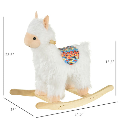 Kids Plush Llama Rocking Horse Toy for Children 3+ Years