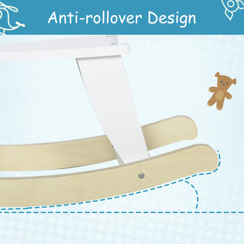 Classic Wooden Rocking Horse Ride-On Toy for Toddlers