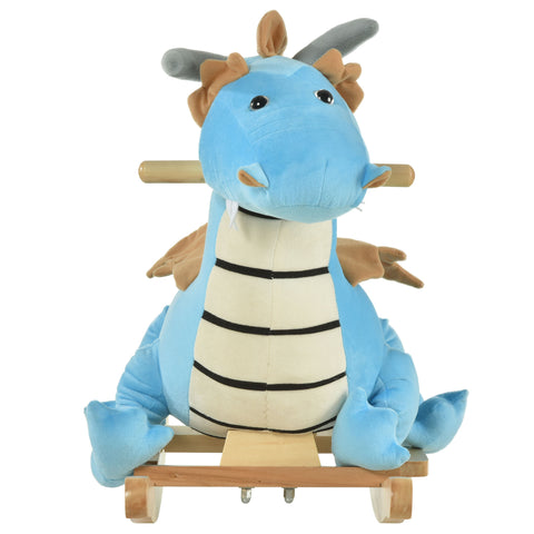 Kids Plush Dinosaur Ride-On Rocking Chair with Realistic Sounds
