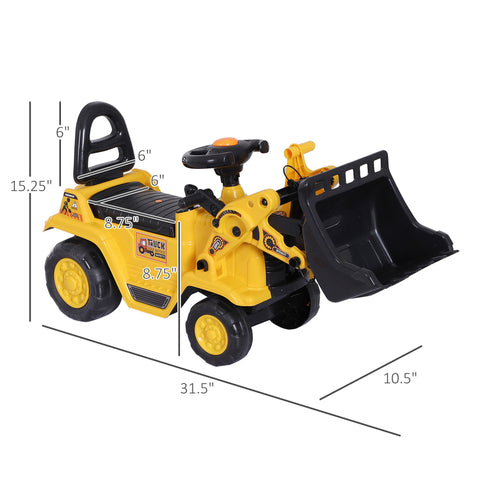 3-in-1 Ride-On Bulldozer Toy Tractor with Shovel