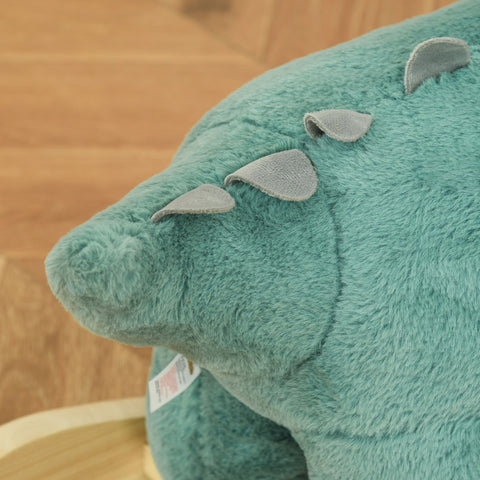 Kids Plush Triceratops Ride-On Rocking Toy with Sounds
