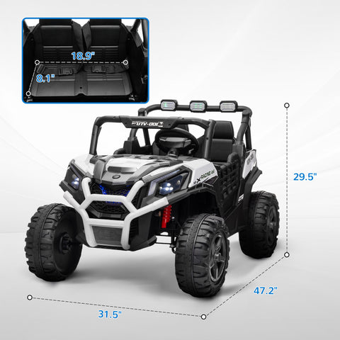 2-Seater 24V Kids Electric Ride-On Car with Remote Control