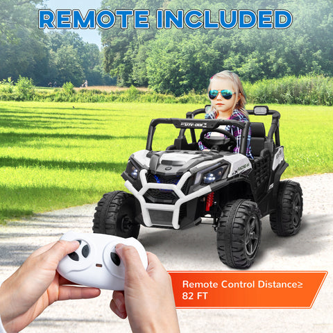 2-Seater 24V Kids Electric Ride-On Car with Remote Control
