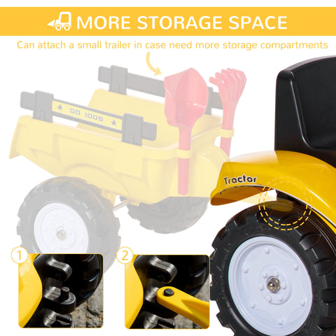 Kids Pedal Ride-On Excavator with Manual Control Bucket
