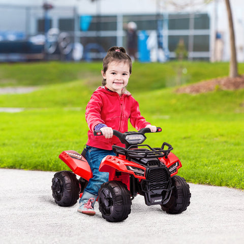 6V Battery Powered Electric ATV Quad Ride-On Toy Car with LED Headlights