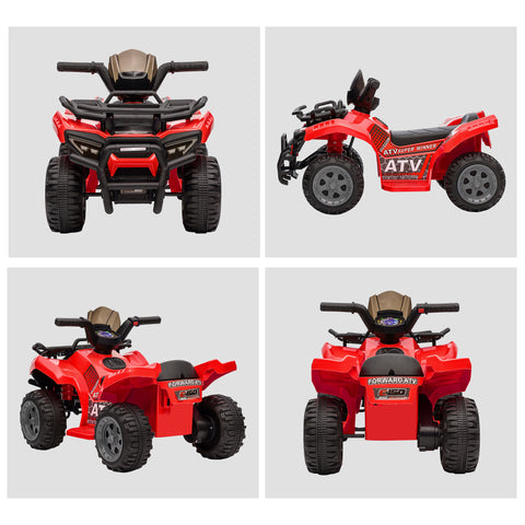 6V Battery Powered Electric ATV Quad Ride-On Toy Car with LED Headlights