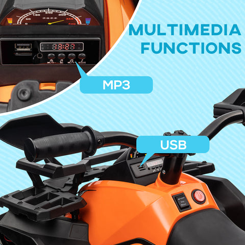 12V Kids Ride-On 4-Wheeler Electric ATV with Headlights