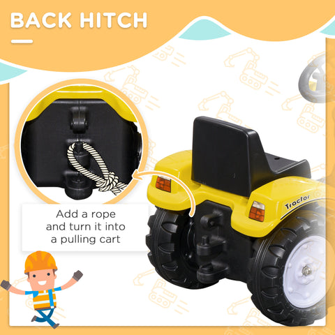Kids Pedal Ride-on Excavator with Front Loader Digger
