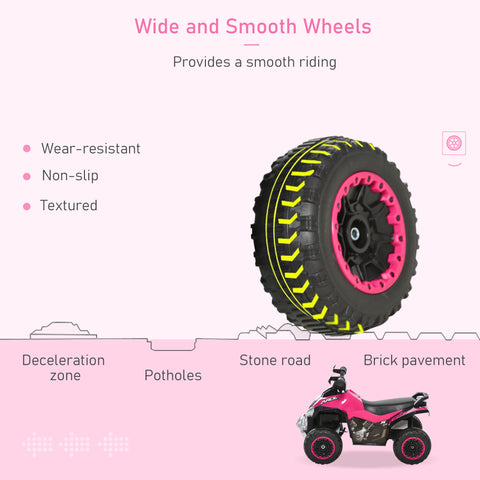 Foot-to-Floor Kids Ride-On Push Car ATV Toy with Music and Lights