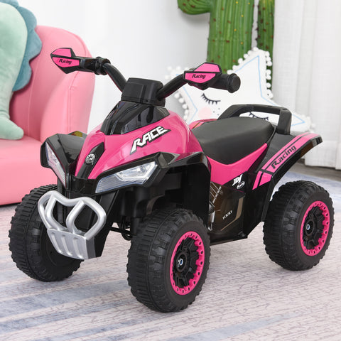 Foot-to-Floor Kids Ride-On Push Car ATV Toy with Music and Lights