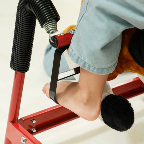 Plush Spring Rocking Horse with Realistic Sounds & Foot Stirrups