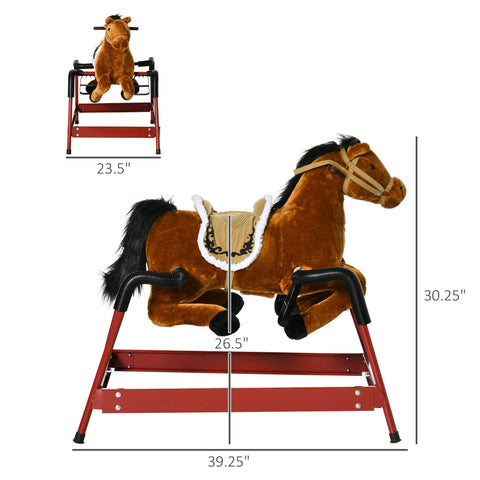 Kids Spring Rocking Horse with Animal Sounds