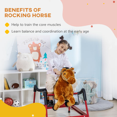 Kids Spring Rocking Horse with Animal Sounds