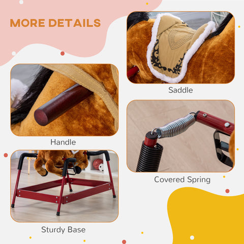 Kids Spring Rocking Horse with Animal Sounds