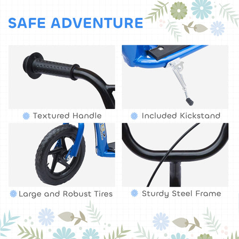 Adjustable Kids Kick Scooter with Big Wheels and Rear Brake