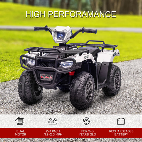12V Kids Electric Ride-on Car Quad with LED Headlights