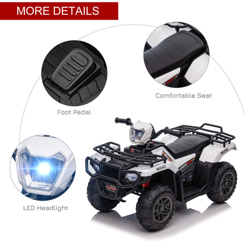 12V Kids Electric Ride-on Car Quad with LED Headlights