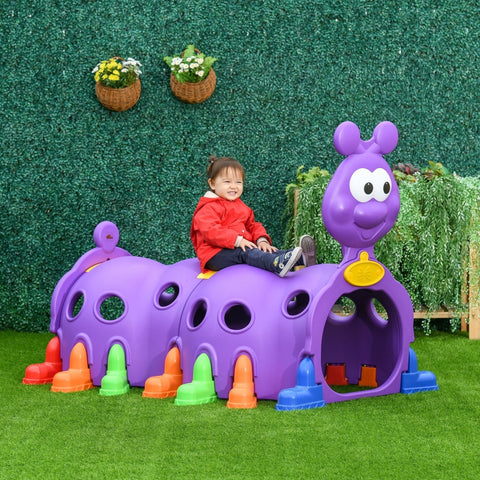 Caterpillar Toddler Play Tunnel for Indoor and Outdoor Use