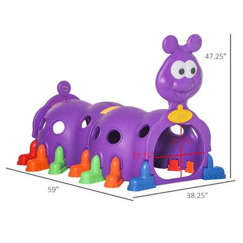 Caterpillar Toddler Play Tunnel for Indoor and Outdoor Use