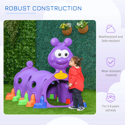 Caterpillar Toddler Play Tunnel for Indoor and Outdoor Use