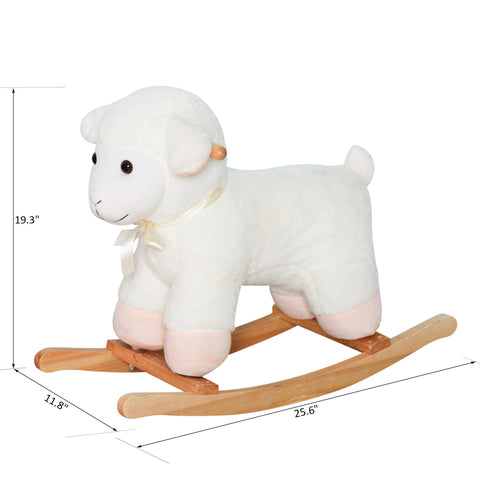 Plush Lamb Rocking Horse Sheep Ride On Rocker for Kids