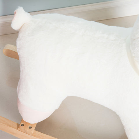Plush Lamb Rocking Horse Sheep Ride On Rocker for Kids
